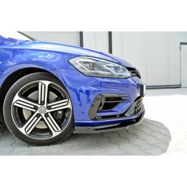 Накладка сплиттер на передний бампер Вар3 на Volkswagen Golf VII R рестайл